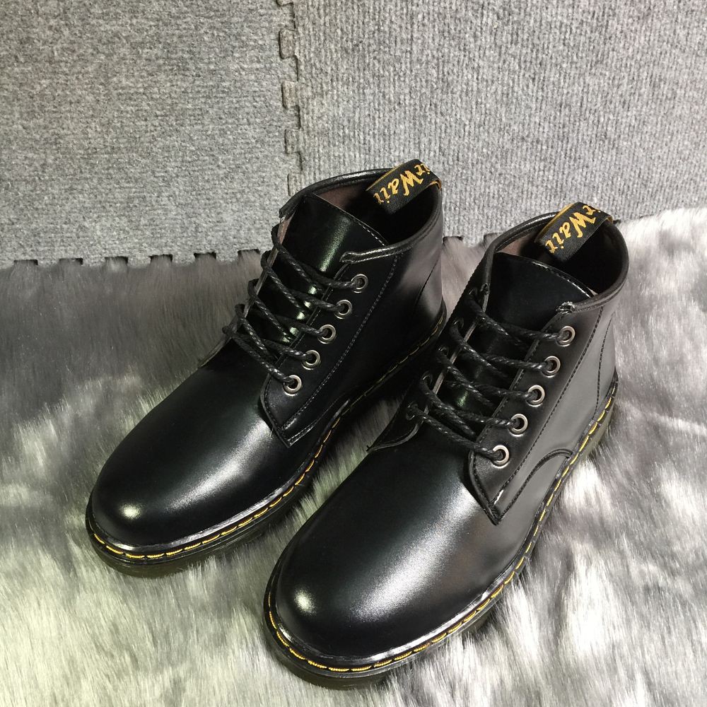 Giày Dr Cổ Lửng Da Bóng