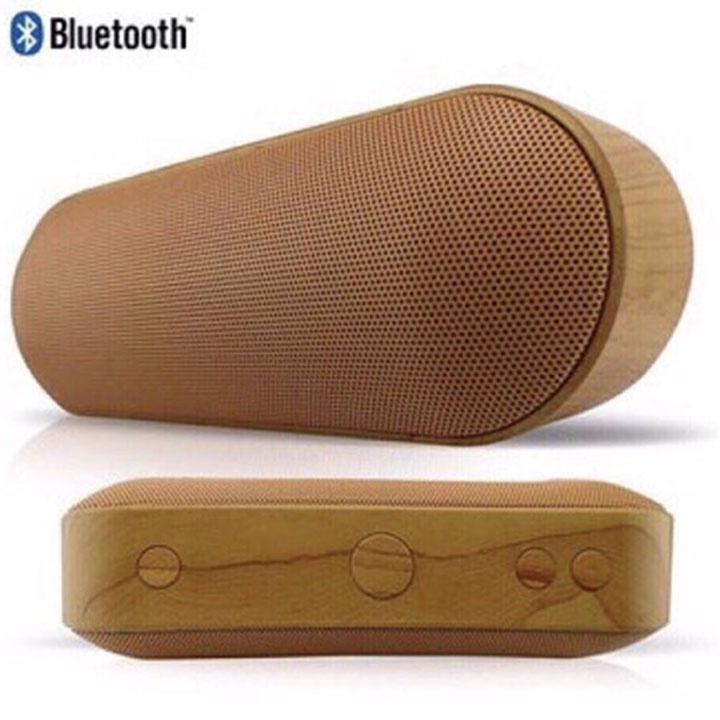 Loa bluetooth không dây chất liệu gỗ ép tích hợp micro nghe điện thoại rảnh tay - AT0113