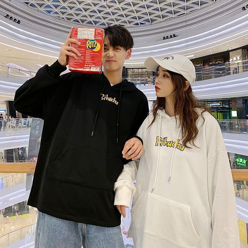 🔥HOT SALEÁo len nam Pikachu đồng thương hiệu có mũ mùa thu phong cách Hàn Quốc hợp thời trang cho học sinh cùng '