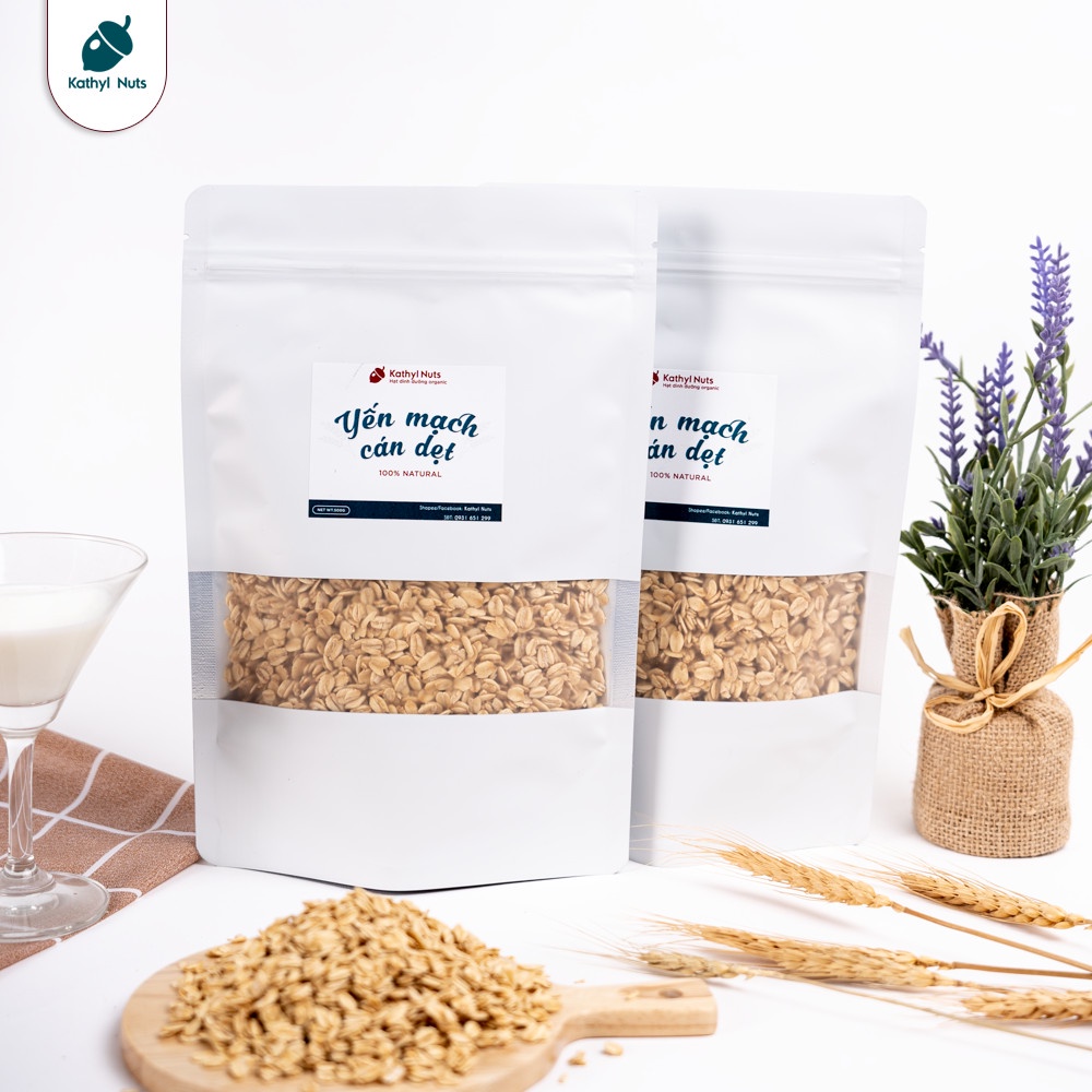Yến mạch sấy mật ong giòn ăn liền - Sấy Chín Nguyên Cám / Giảm cân,Ăn kiêng/ Giàu chất xơ KATHYL Nuts 500G