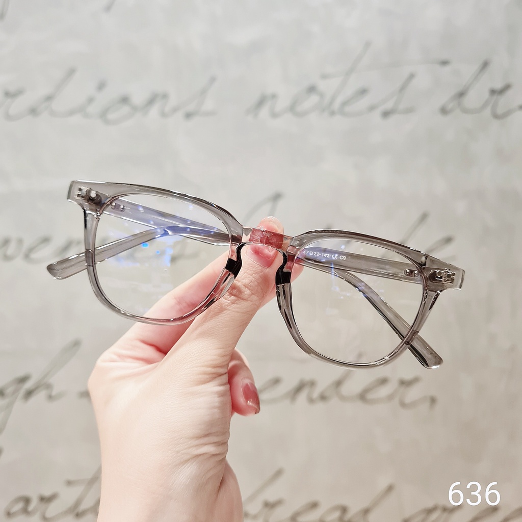 Kính cận nam Lily Eyewear chất liệu nhựa cứng cáp mắt vuông giả cận thời trang LUTTO 636