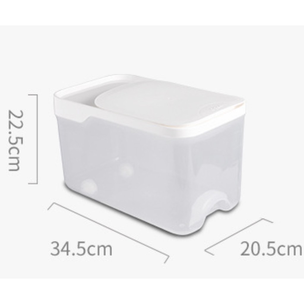Thùng đựng gạo ngũ cốc nắp bật cao cấp có bánh xe 5-10kg