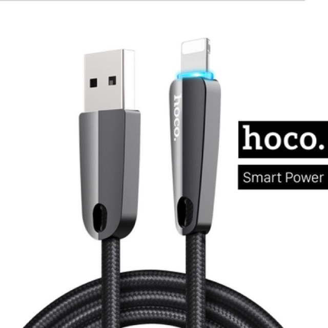 Cáp tự ngắt sạc cho i-Phone HOCO U35 dây dù siêu bền ip ipad 5 6 7 8 plus x xs max 11 12 pro chính hãng giá rẻ dài 1.2m