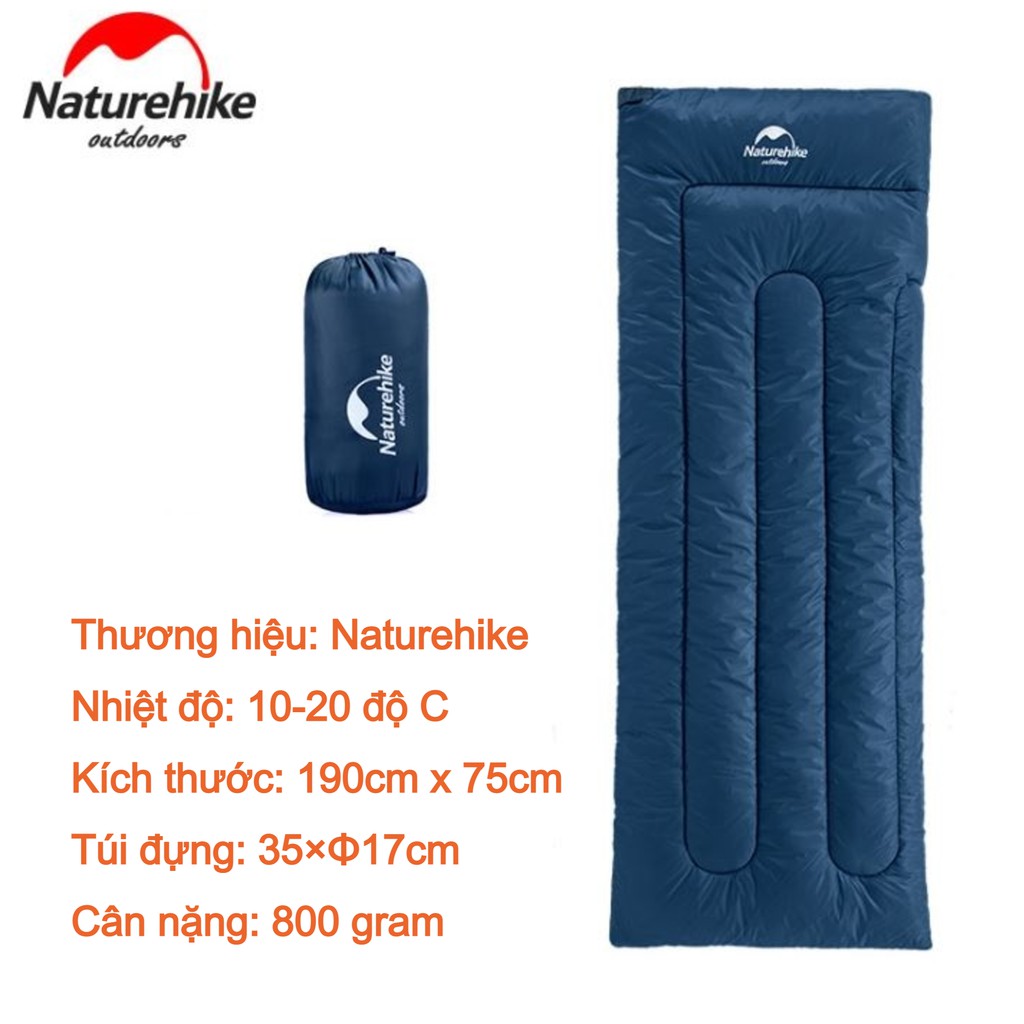 TẶNG GỐI Túi Ngủ Naturehike NH19S015-D H150 Gọn Nhẹ, Chống Nước | BigBuy360 - bigbuy360.vn