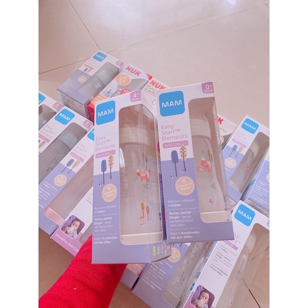 [Hàng nội địa Đức đủ bill] Bình sữa Mam Đức mẫu mới chống sặc,chống đầy hơi size 320ml bé từ 4 tháng