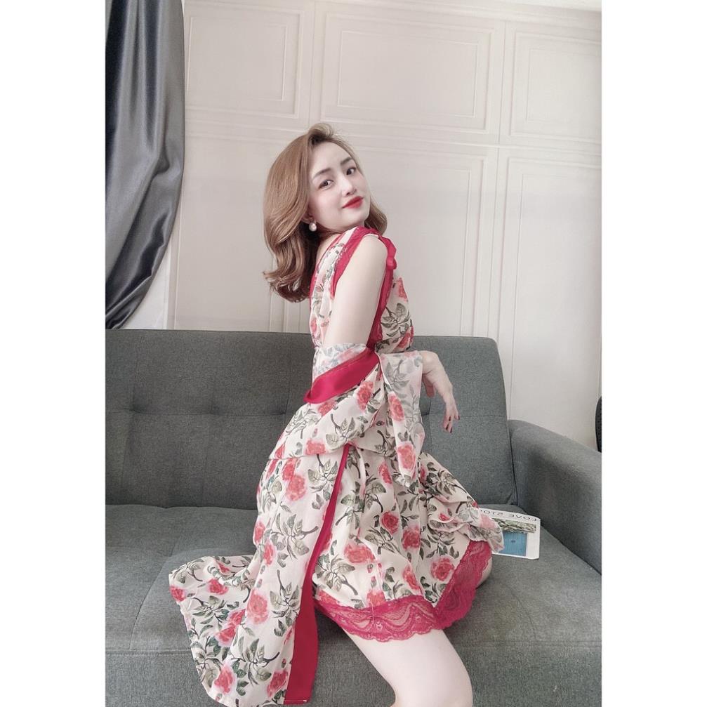 Váy Ngủ Xuyên Thấu Nữ, Set Đồ Ngủ Sexy 3 Món ( Váy Ngủ, Áo Choàng Kèm Quần ) , Đầm Ngủ Mặc Nhà Bigsize Chất Voan Tơ. | BigBuy360 - bigbuy360.vn