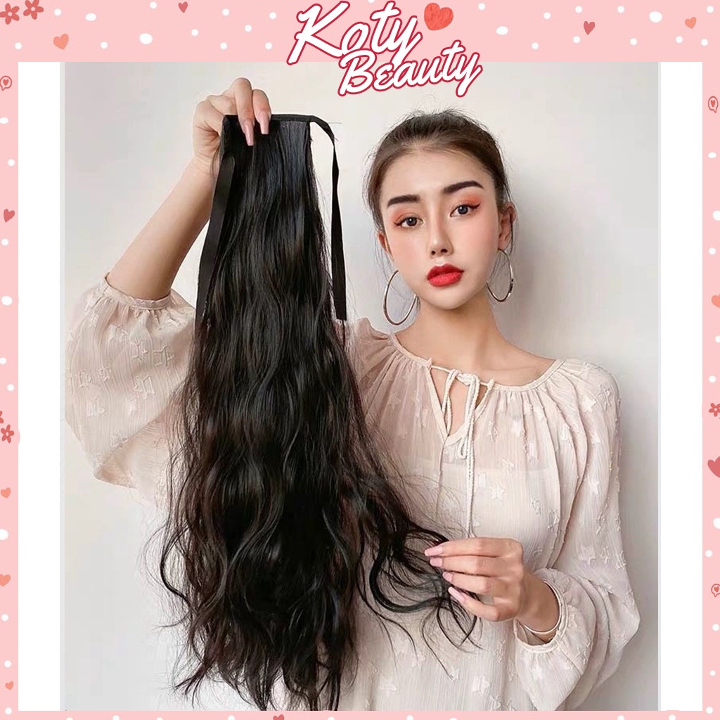 Tóc giả cột xù sóng 60cm ❤️KOTY BEAUTY❤️ tóc buộc xoăn xù cho nữ TG54