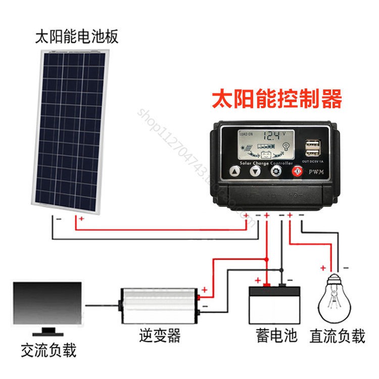 Điều khiển sạc pin mặt trời 30/40/50A 12V/24V LCD