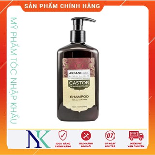 Dầu gội dưỡng ẩm phục hồi & chống rụng arganicare castor 400ml