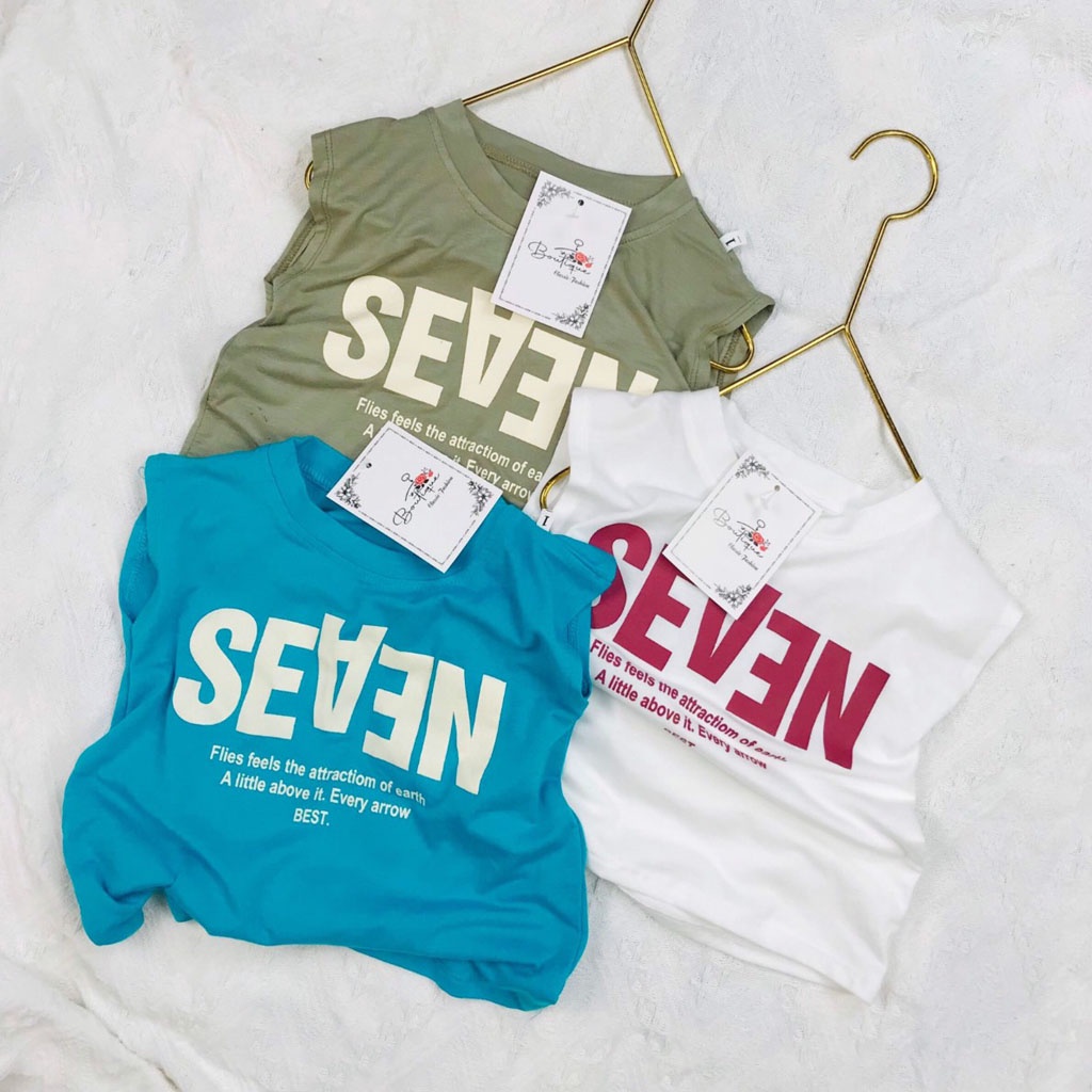 Áo Ba Lỗ In Chữ SEVEN Cho Bé, Áo Sát nách Cho Bé Trai Bé Gái Chất Cotton từ 6-18kg - LILA KIDS