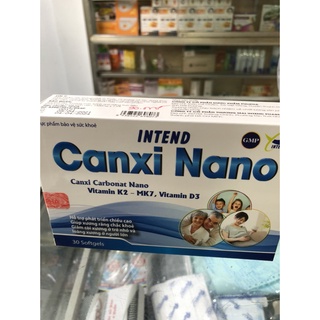 Intend canxi nano gồm vitamin k2-mk7, vitamin d3 - hỗ trợ phát triển chiều cao, xương chắc khỏe - hộp 30 viên