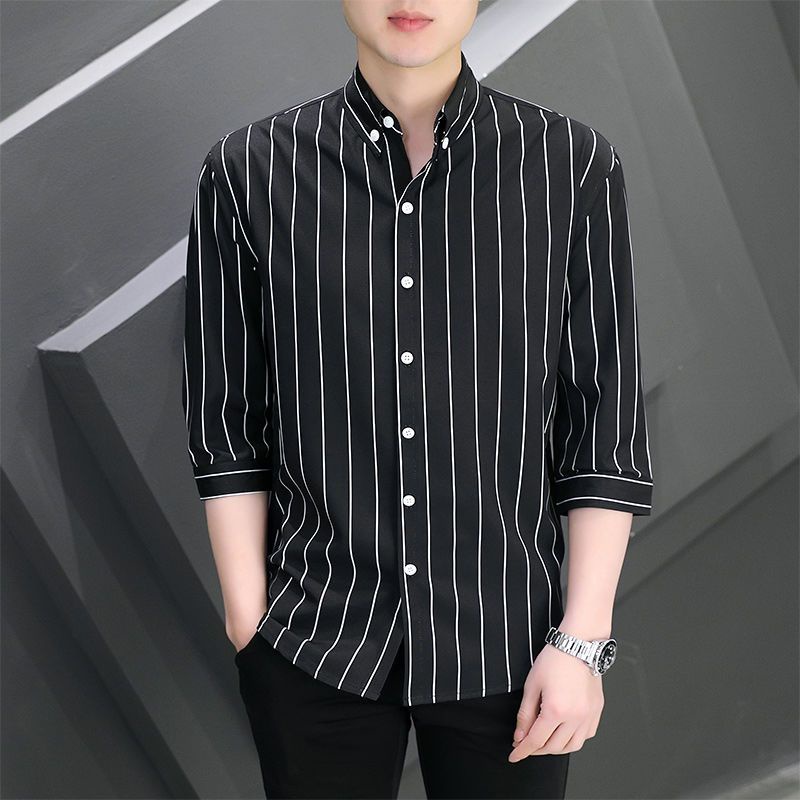 Áo Sơ Mi Lụa Lạnh Dáng Ôm Chống Nhăn Thời Trang Công Sở Dành Cho Nam Giới