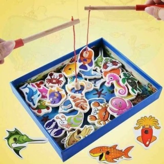 Bộ câu cá 32 chi tiết bằng gỗ cho bé