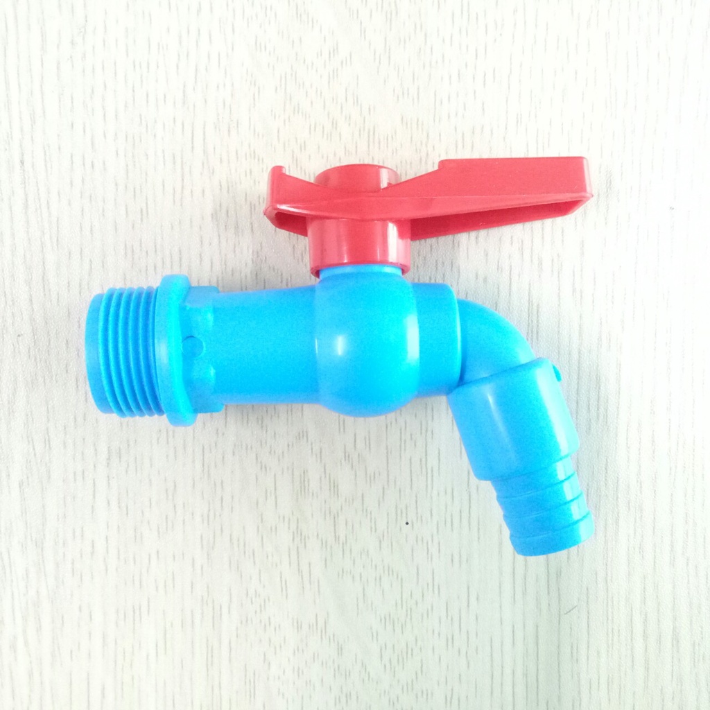 Vòi hồ, vòi nước nhựa PVC cao cấp màu xanh loại phi 21 và phi 27