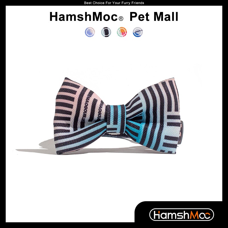 HamshMoc Vòng cổ hình nơ mềm mại dễ thương cho thú cưng