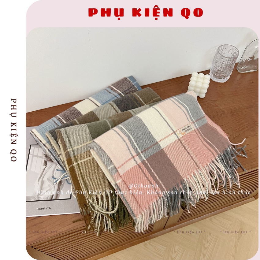 Khăn choàng Cashmere cao cấp Nam Nữ mềm mịn K03