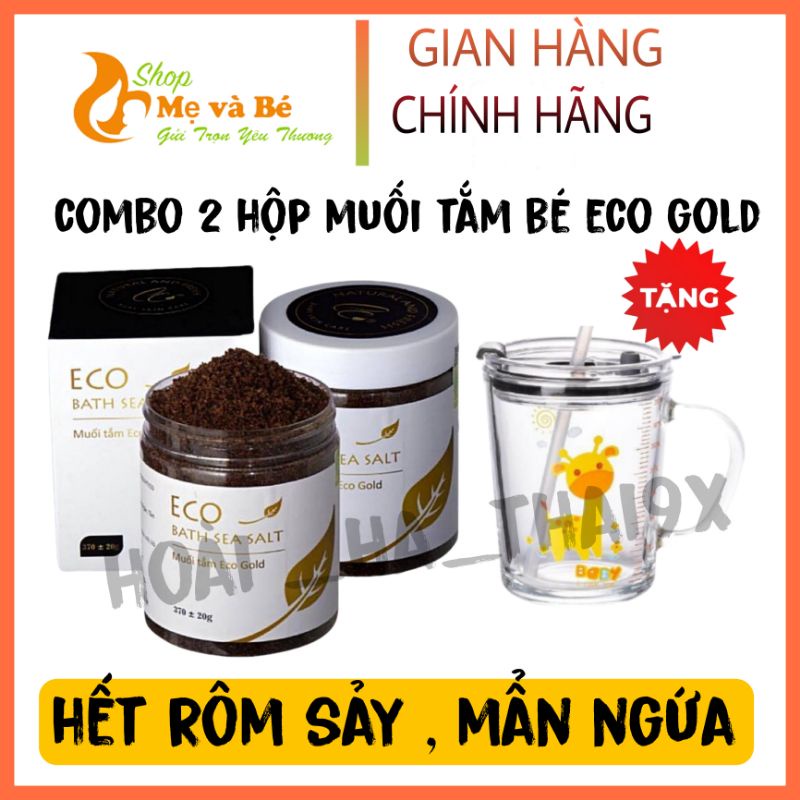 [2 HỘP] MUỐI TẮM BÉ SINH DƯỢC ECO GOLD 400G - MUỐI TẮM BÉ ECO- HẾT MẨN NGỨA, RÔM SẢY