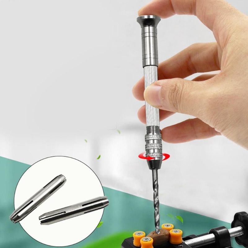 khoan tay mini không dùng điện - Máy khoan tay thủ công mỹ nghệ (Tặng 10 Mũi Khoan)