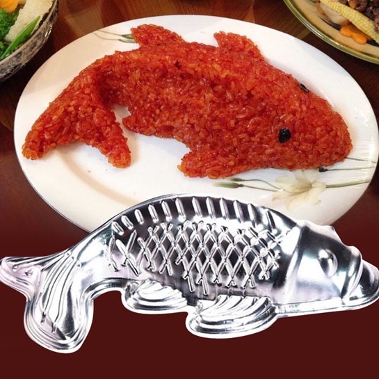 Khuôn xôi cá chép bằng nhôm, ép cơm, làm rau câu bền đẹp, tiện lợi