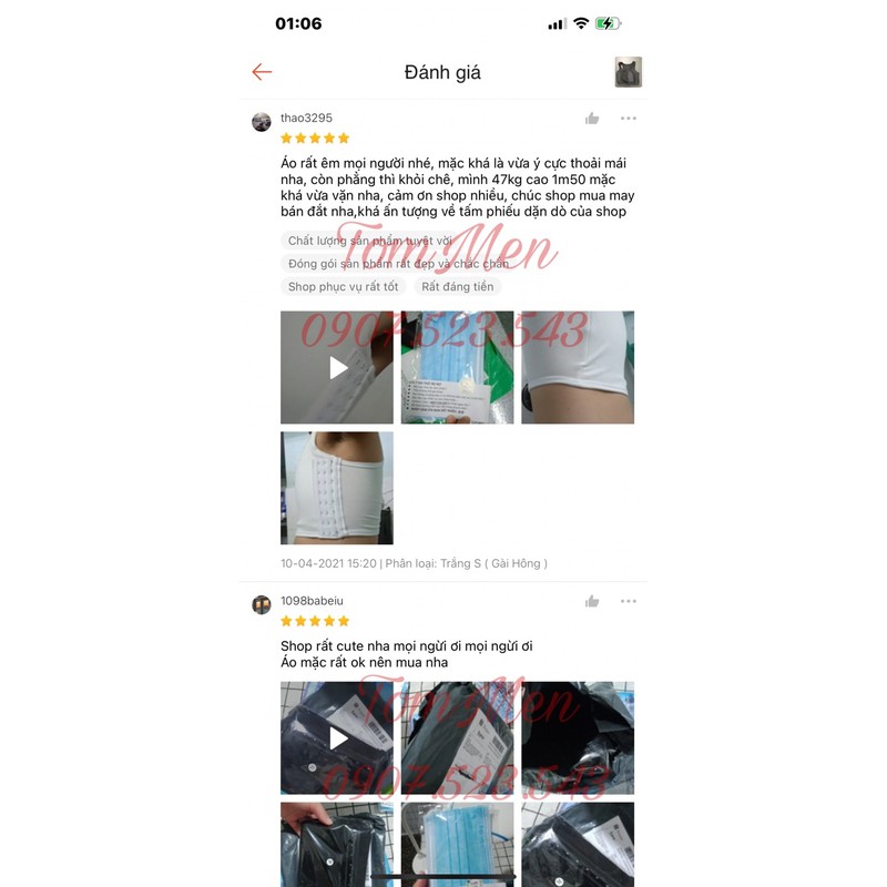 Áo Nịt Ngực TomBoy  - loại ngắn có viền chất cotton