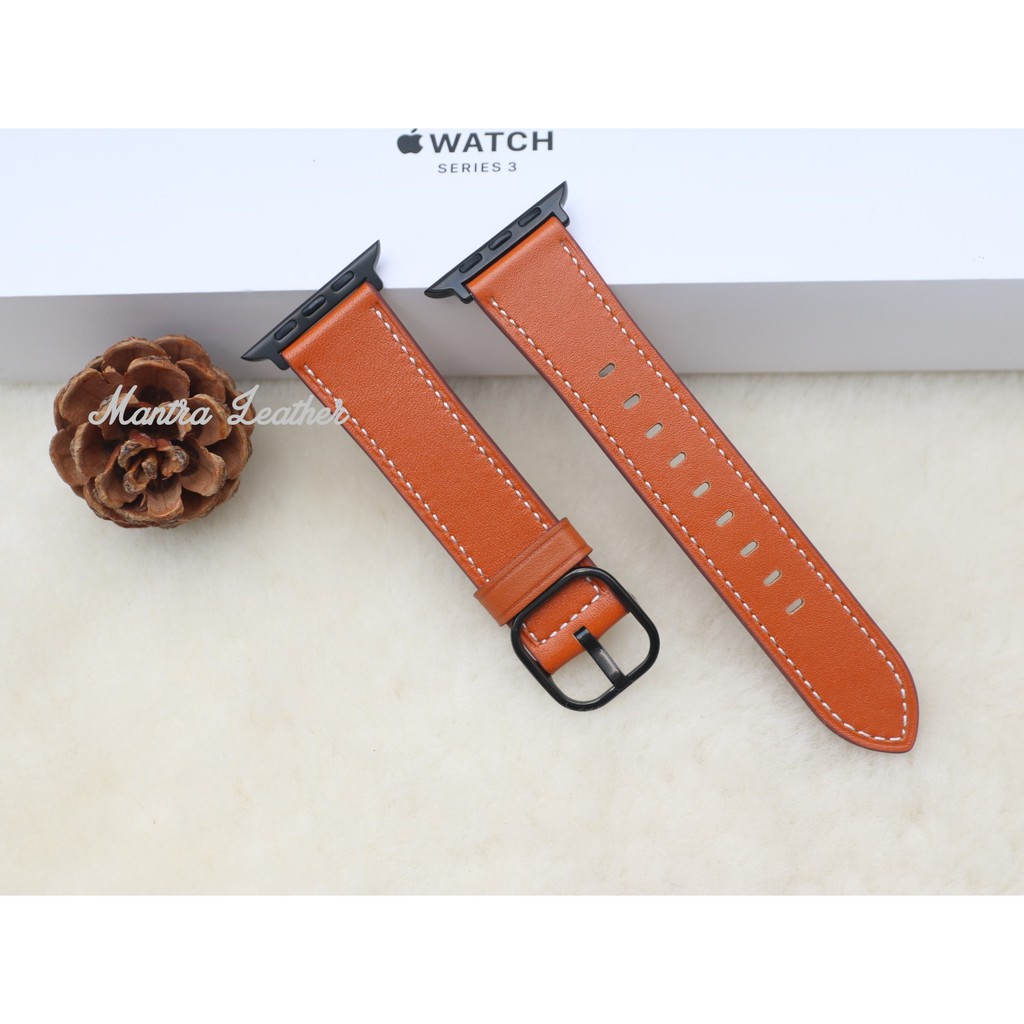 Dây Da Bò Paris Leather dành cho Apple Watch Size 38mm / 40mm / 42mm / 44mm