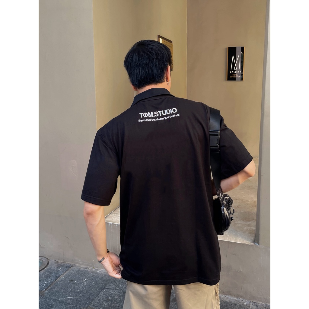 Áo Thun Polo TÓM.STUDIO họa tiết thêu BE YOURSELF