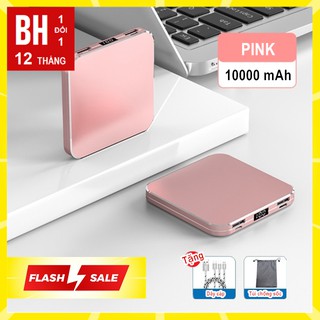 [BH 12 tháng] Pin Sạc Dự Phòng 10.000 mAh Chuẩn, Công suất cao, Pin tốt lithium A+polymer Sạc An Toàn, Chất liệu cao cấp