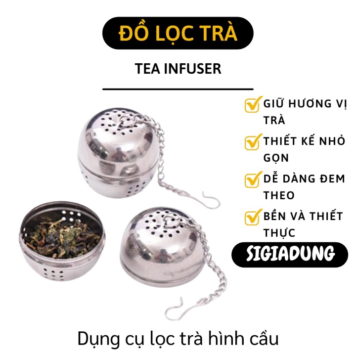 [SGD] Lọc Xác Trà - Dụng Cụ Lọc Trà Inox Hình Cầu Chịu Nhiệt, Chống Gỉ 8571