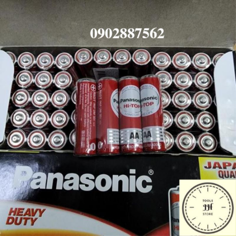 Hộp 60 viên pin AA Panasonic tiểu màu đỏ R6DT-4S chính hãng