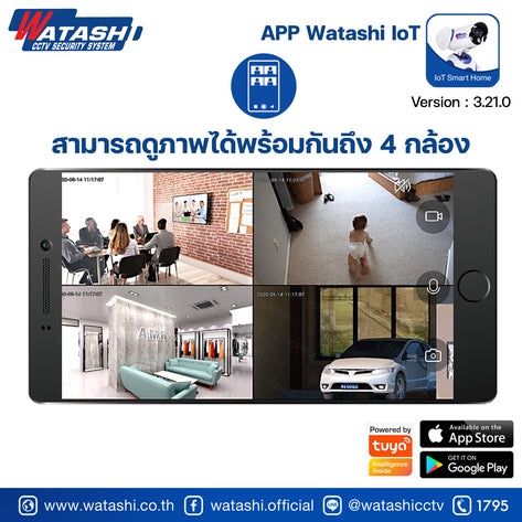 Camera IP WIFI trong nhà xoay 355 chính hãng,CAMERA WATASHI IP WIFI WIOT 1021