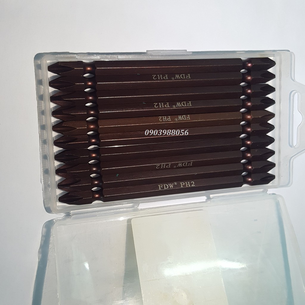 Bộ 10 Mũi Bắn Vít 2 Đầu Bake hàng FDW ĐÀI LOAN 1 Tấc loại xịn