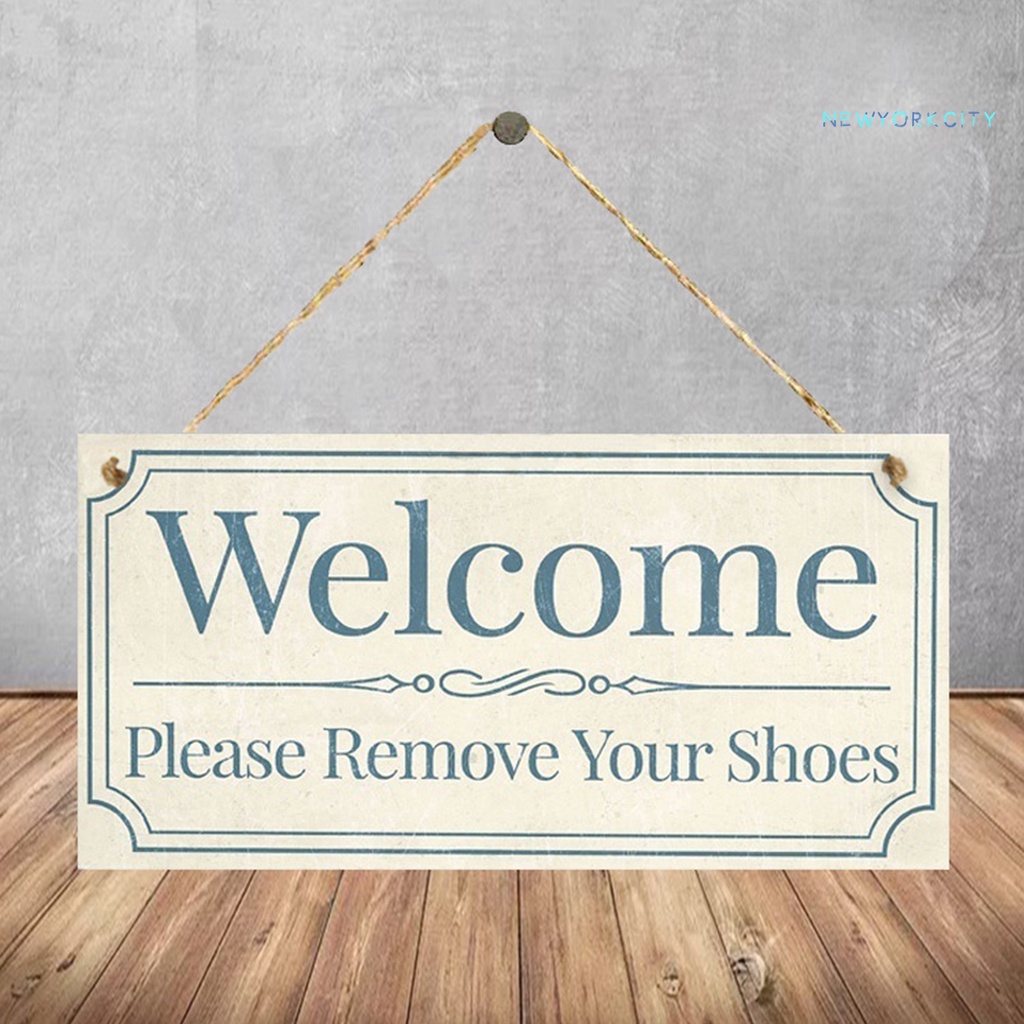 Ny Bảng Gỗ Chào Mừng Bề Mặt Mịn Thời Trang Treo Cửa Chào Mừng Giáng Sinh Hom