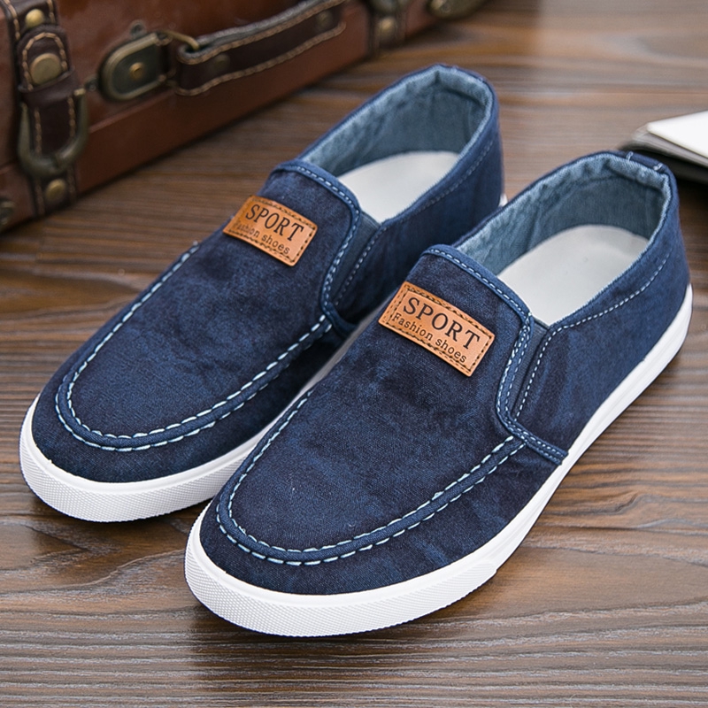 Giày lười vải Canvas thoáng khí thời trang cho nam size 38-45 | BigBuy360 - bigbuy360.vn