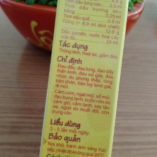 DẦU GỪNG THÁI DƯƠNG chai 24ml