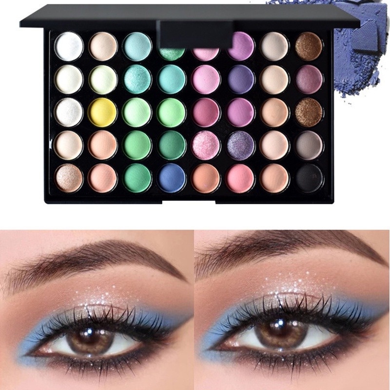 Bảng Phấn Mắt 40 Màu Tông Nude Ấm Tự Nhiên Lấp Lánh