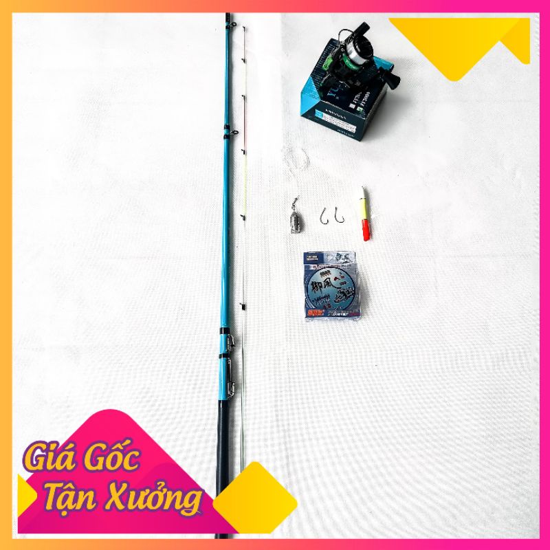 Combo Đồ Câu Cá Cho Người Mới Tập Câu, Cần Ngọn Nhuyễn và Máy Nồi Nhựa Tải Cá 1 Ký đến 3 Ký.