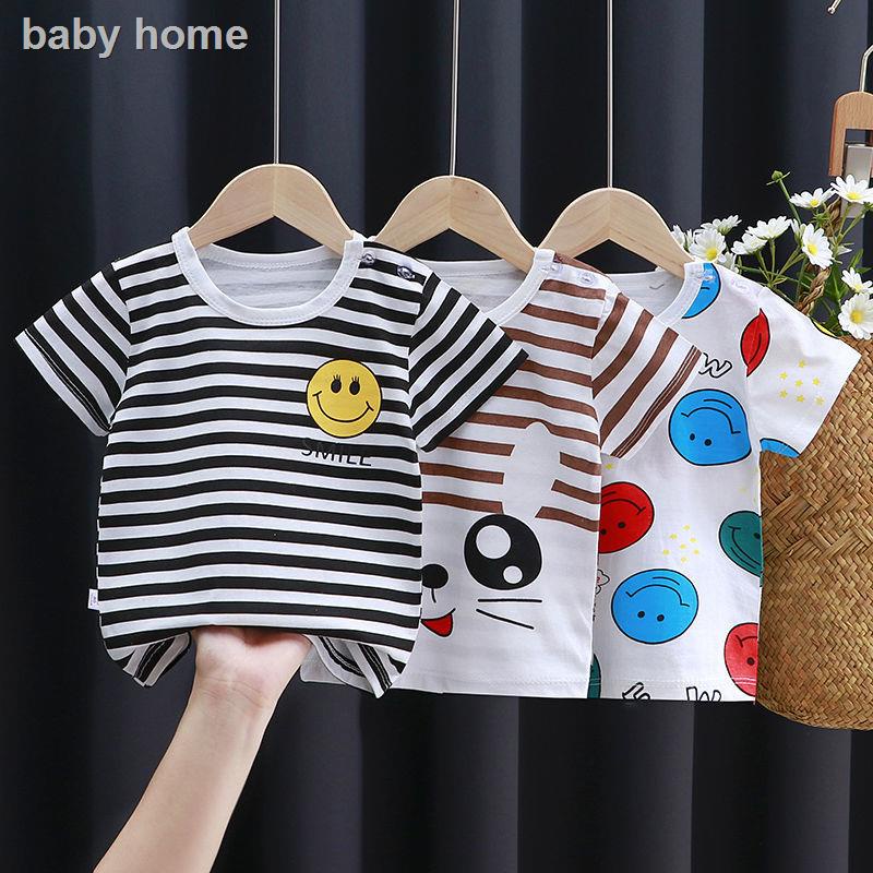 Áo Thun 100% Cotton Tay Ngắn Thời Trang Mùa Hè Dành Cho Bé 0-7 Tuổi