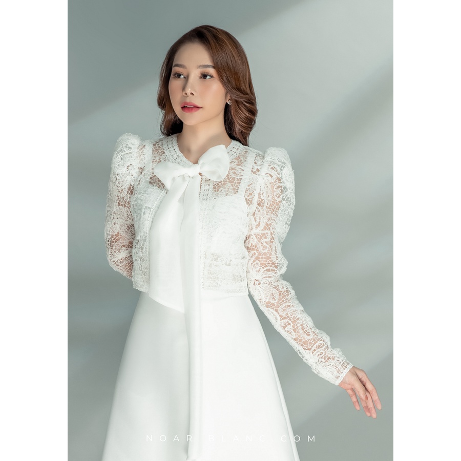 [NOAR BLANC] Áo khoác thiết kế cao cấp vải ren công chúa - Liam Lace Ribbon Jacket