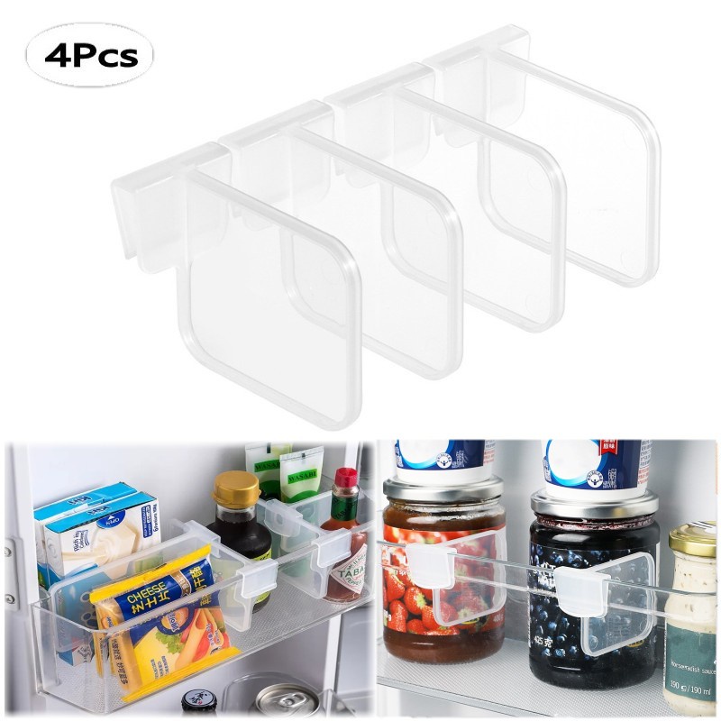 Set 4 Tấm Chia Ngăn Tủ Lạnh Có Thể Điều Chỉnh Tiện Dụng