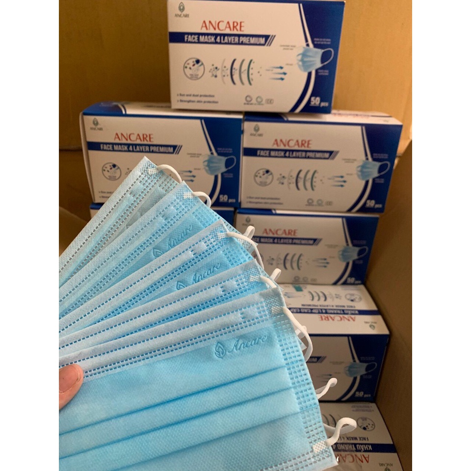 Hộp 50c khẩu trang y tế  4 lớp kháng khuẩn các hãng Ami/Ancae - TÁCH RIÊNG HỘP KHI GÓI./Túi 5 khẩu trang 4D KF94 | BigBuy360 - bigbuy360.vn
