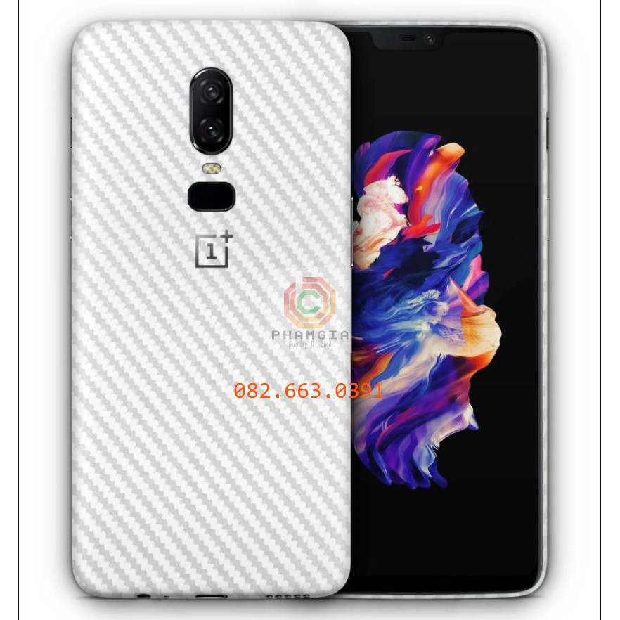 Miếng dán mặt lưng skin carbon Oneplus 6
