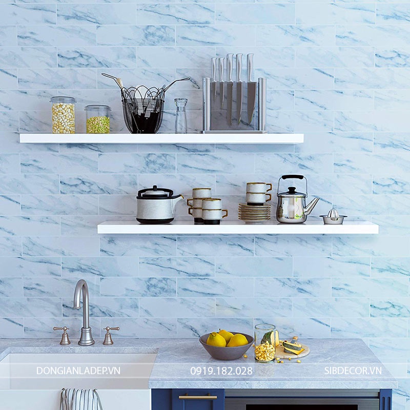 Kệ Gỗ Treo Tường 3 Thanh Ngang Dài 60cm x Sâu 20cm