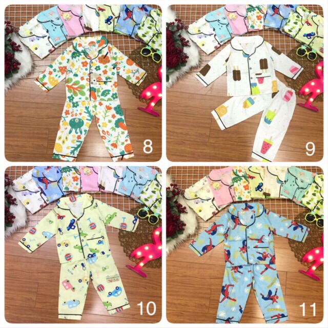 [Link 3] Bộ pijama dài tay cho bé trai và bé gái