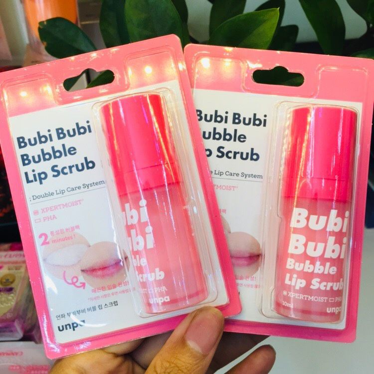 Tẩy Tế Bào Chết Sủi Bọt Cho Môi Unpa Bubi Bubi Bubble Lip Scrub 10ml