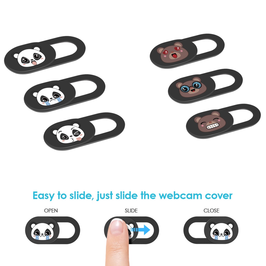 Set 3 Miếng Dán Bảo Vệ Ống Kính Máy Ảnh Họa Tiết Gấu Dễ Thương