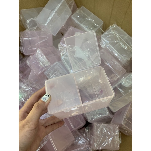 Hộp Đựng Giấy Lau Gel Nail 2 Ngăn Có Nắp Tiện Dụng