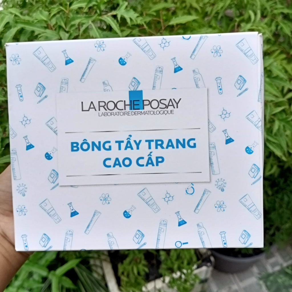 Bông tẩy trang siêu mềm mnj, thấm hút dung dịch NEW COTTON BOX La Roche-Posay 50 Miếng