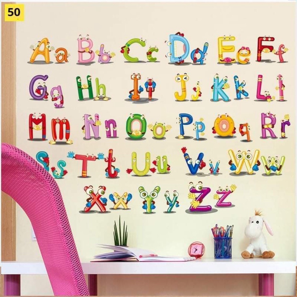 Decal Dán Tường Hình Các Con Vật Dán Tường Cho Bé . Đề Can Dán Tường Trang Trí Phòng Ngủ, Phòng Học Cho Bé.