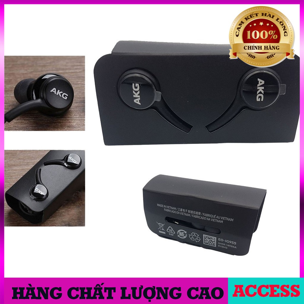 Tai Nghe Samsung Akg S10 có míc đàm thoại tốt, âm thanh sống động tặng kèm 4 nút tai thay thế Access