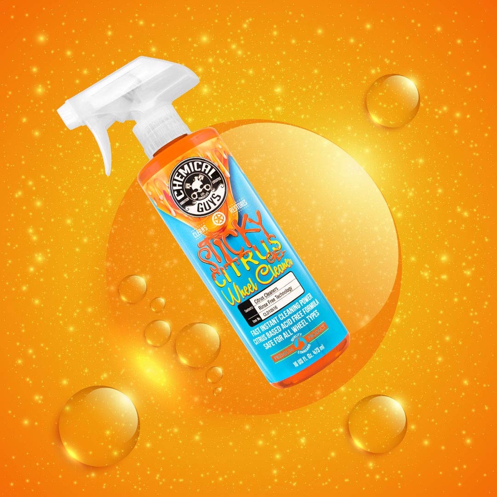 Gel TẨY MÂM - LAZANG thương hiệu  CHEMICAL GUYS STICKY GEL CITRUS WHEEL CLEANER- Mỹ - 473ml